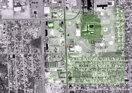 Stardust Drive-In Theatre - Aerial - Photo From Terraserver (newer photo)